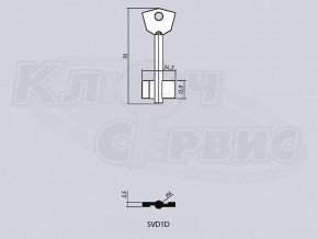 SVD1D/СЕВЕРОДВИНСК литье Россия (70x13x24.2мм) (6мм)
