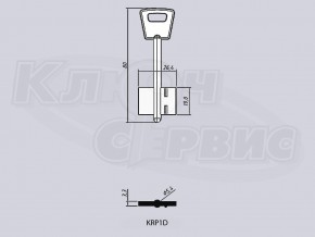 KRP1D/КРЕПЫШ-1 литье Россия (80x19x26.4мм) (5.4мм)