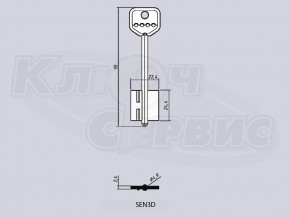 SEN3D/СЕНАТ-3 литье Россия (короткий широкий) (95x24.4x22.4мм) (4.9мм)