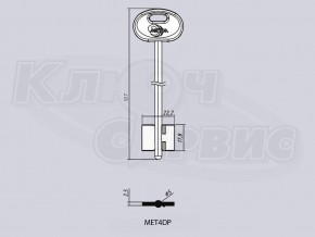 MET4DP/МЕТТЭМ-34-60ПЛ литье Россия (107x17.8x22.2мм) (5мм)