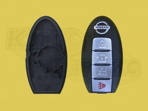 NISSAN, корпус для ремоута 4 кнопки, слот