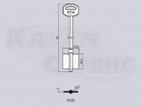 KT2D/КТ-2 литье Россия (115x22.3x24.8мм) (5.6мм)