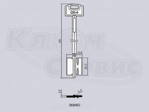SKM4D/СЕКЬЮРЕМ-4 литье Россия (125x24.2x21мм) (4.3мм)