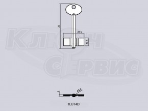 TLU14D/ТУЛА-14 литье Россия (70x12.2x32.5мм) (5.6мм)