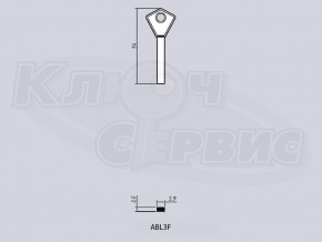 ABL3F/ФИНКА-3 латунь Россия (33x5.9x3мм)