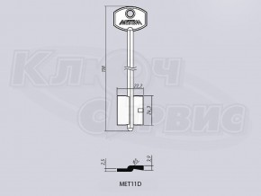 MET11DP/МЕТТЭМ-03 литье Россия (длинный "вертолет") (108x24.3x22.2мм) (5мм)