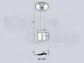 MET10DP/МЕТТЭМ-16ПЛ литье Россия (длинный средний "вертолет") (108x20.2x22.2мм) (5мм)