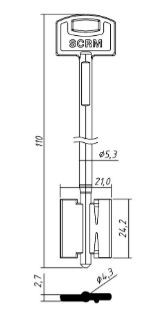 СЕКЬЮРЕМ-7  литье Россия SECUREMME (110x24.2x21х2.7)(5.3/4.3)